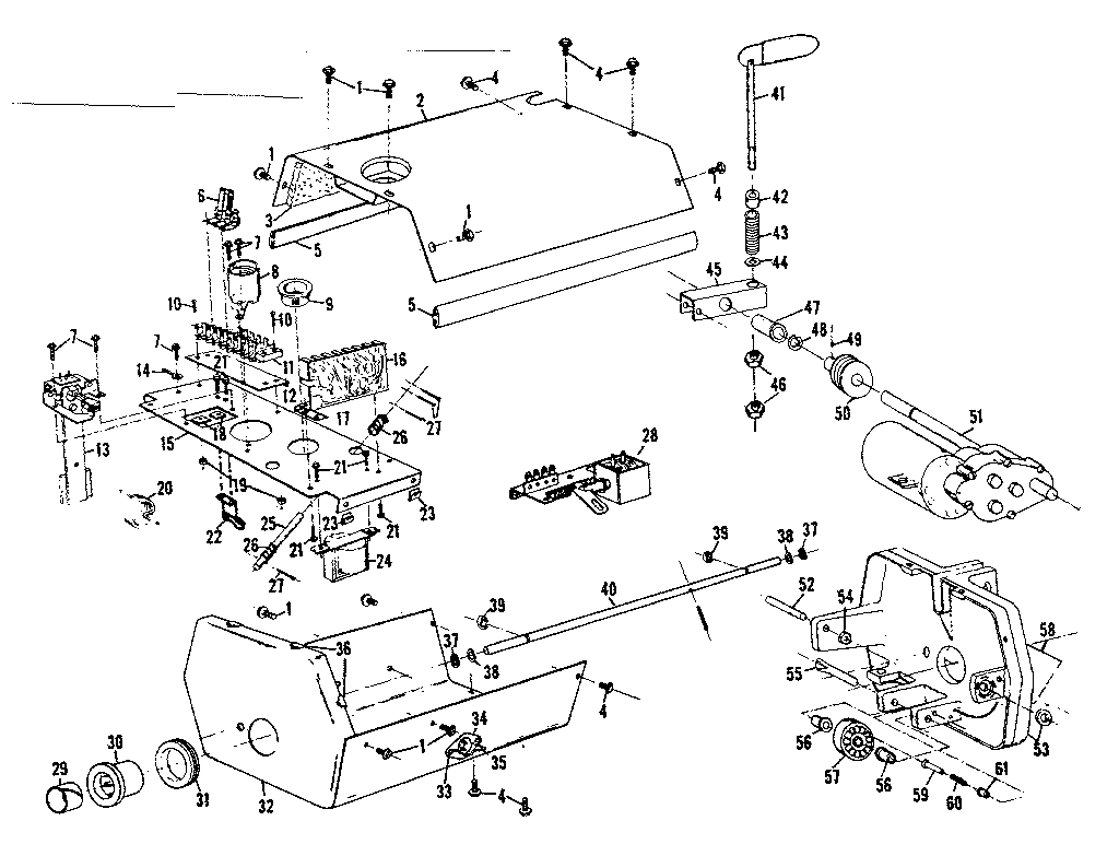 Craftsman 139658581 interior view of operator diagram