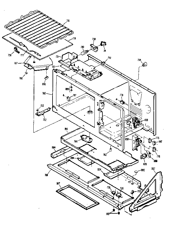 Kenmore 3639878810 microwave oven parts diagram