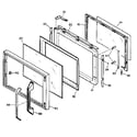Kenmore 3639878810 microwave oven door diagram