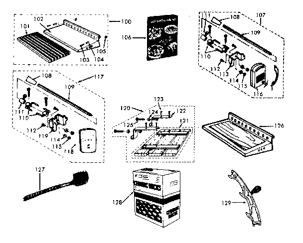 Kenmore 10451 optional accessories diagram