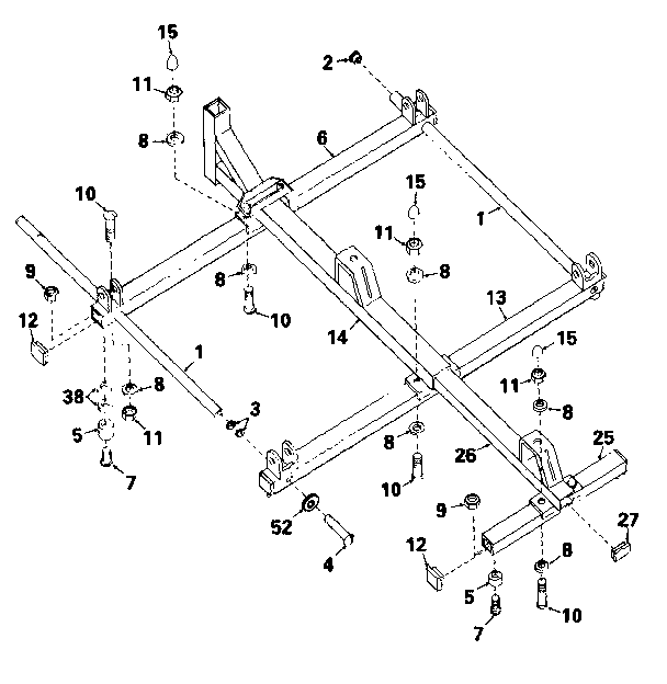 DP 16-0500 main frame assembly diagram