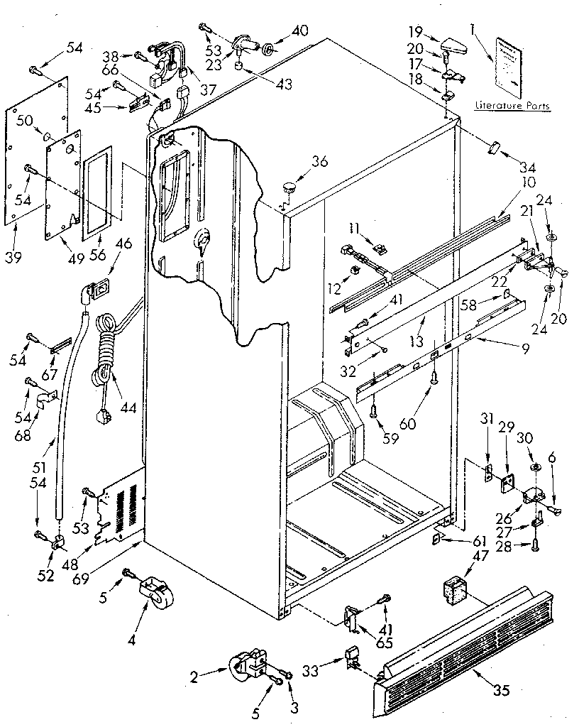 Kenmore 1068688810 cabinet diagram