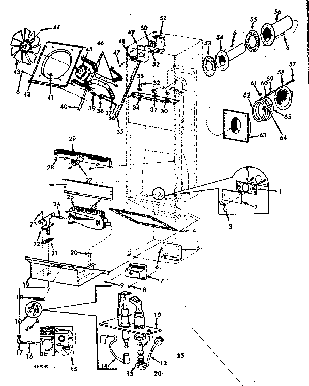 Kenmore 867758080 functional replacement parts diagram
