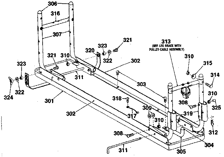 DP 15-3500A-WALL UNIT bench assembly diagram