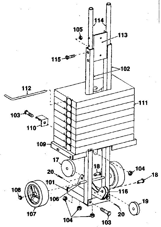DP 15-3500A-WALL UNIT base assembly diagram