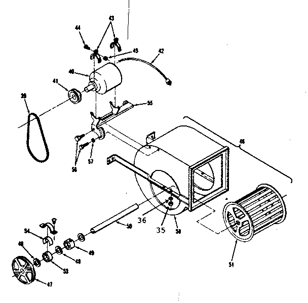 Kenmore 565614321 blower assembly diagram