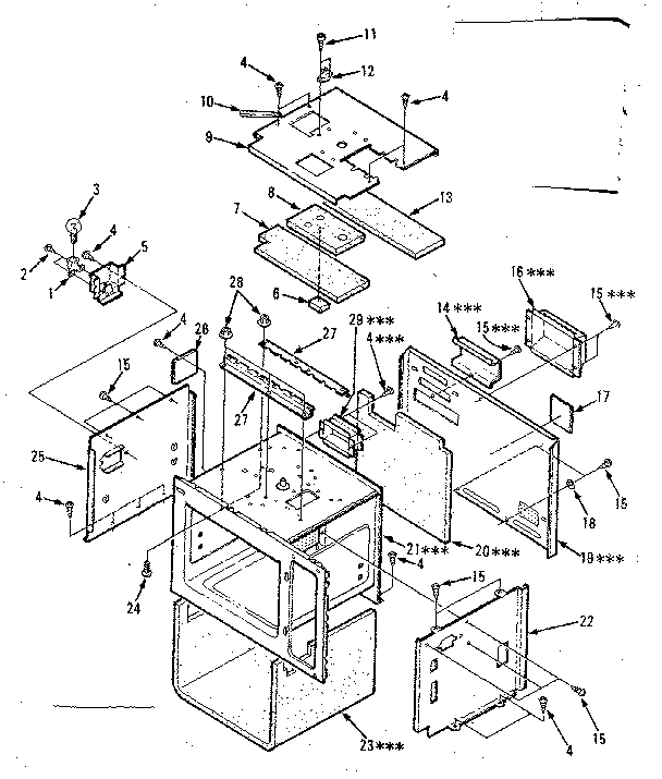 Kenmore 5648698510 cavity parts-a diagram