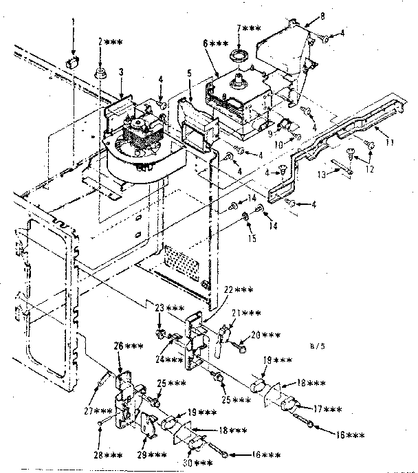 Kenmore 5648878310 switches and microwave parts diagram