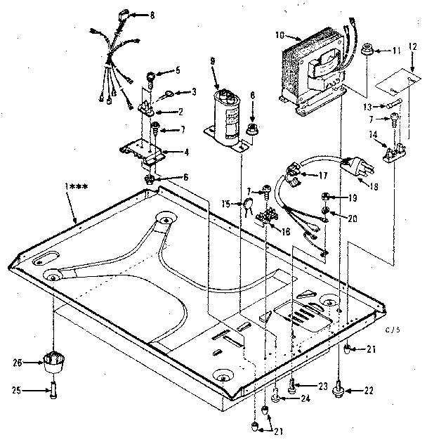 Kenmore 5648878310 magnetron and air flow diagram
