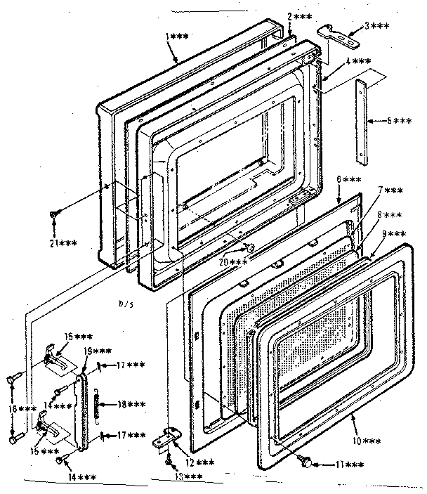 Kenmore 5648878310 door parts diagram