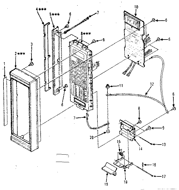Kenmore 5648878310 control panel parts diagram