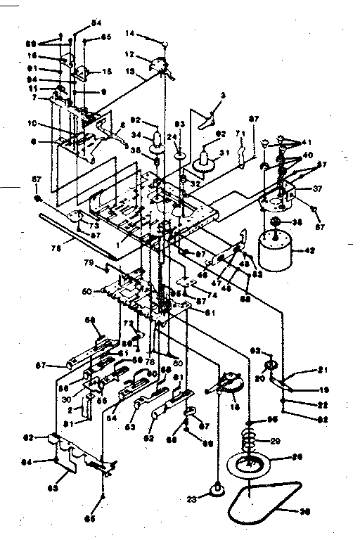LXI 52891877550 cassette mechanism parts tn33znfc-644-1 play record diagram