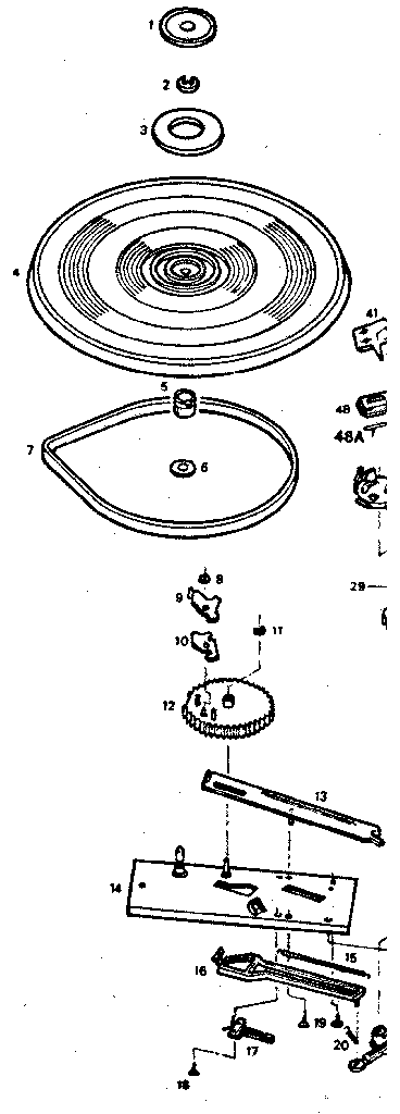 LXI 52891877550 player parts qt-2d-200/201 diagram