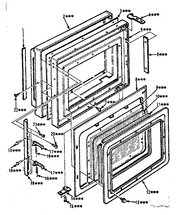 Kenmore 5648878430 door parts diagram