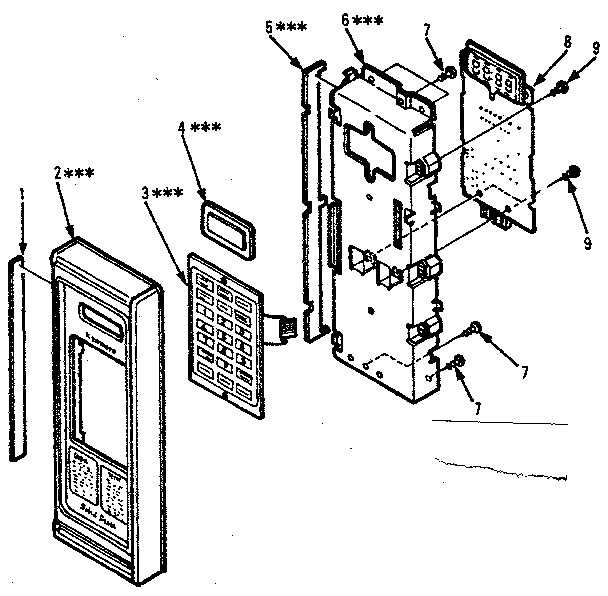 Kenmore 5648878430 control panel parts diagram