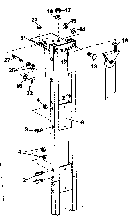 Lifestyler 156381 upper assembly diagram