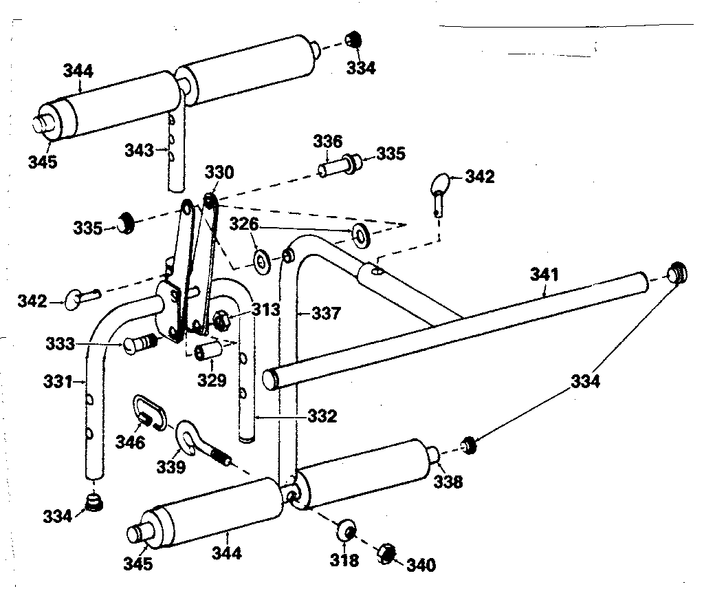 Lifestyler 156381 leg lift assembly diagram