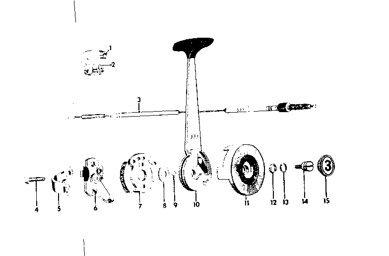 Sears 505476811 shimano three speed click stick assembly diagram