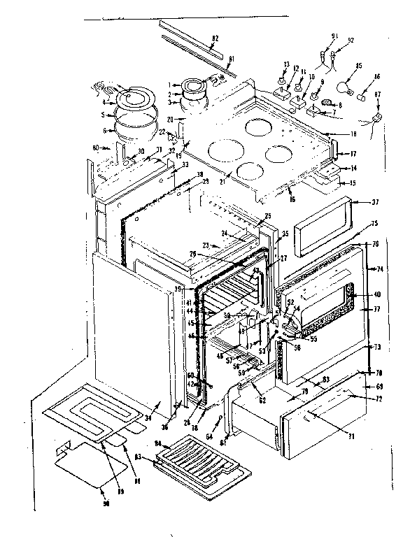 Kenmore 1199446440 body section diagram
