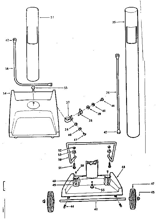 Kenmore 25822120 post assemblies diagram