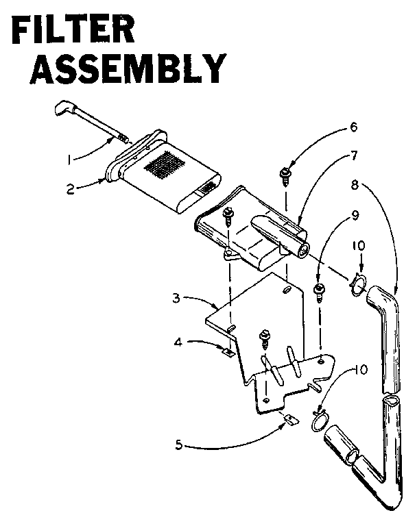 Kenmore 1106004761 filter assembly diagram