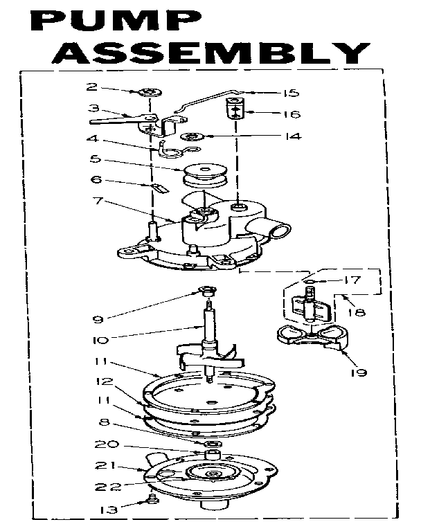 Kenmore 1106004761 pump assembly diagram