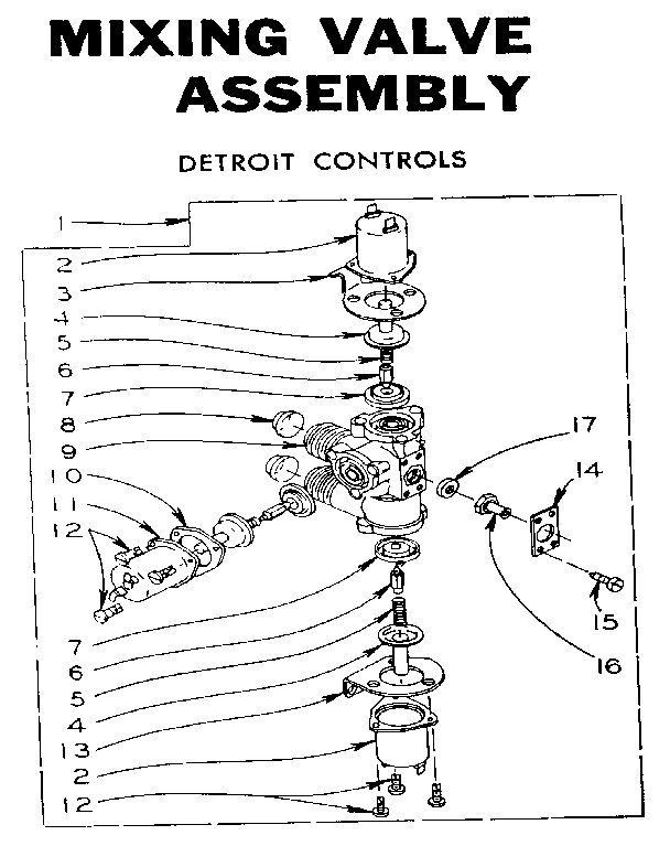 Kenmore 1106004761 mixing valve assem. diagram