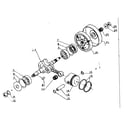 Craftsman CS-302 crankshaft, piston and clutch diagram