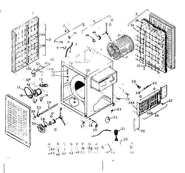 Kenmore 56561711 functional replacement parts diagram