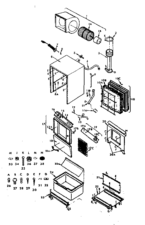Kenmore 56561921 functional replacement parts diagram