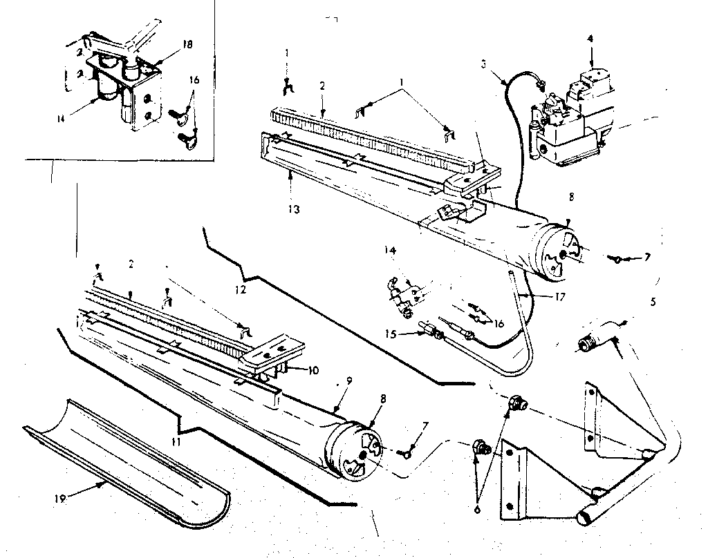 Kenmore 8676273 burner & manifold assembly diagram