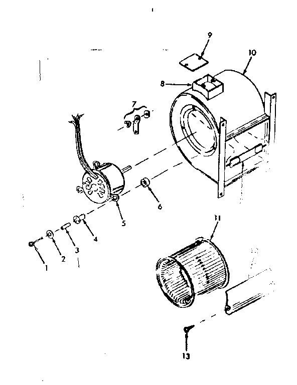 Kenmore 8676273 h-q blower assembly diagram