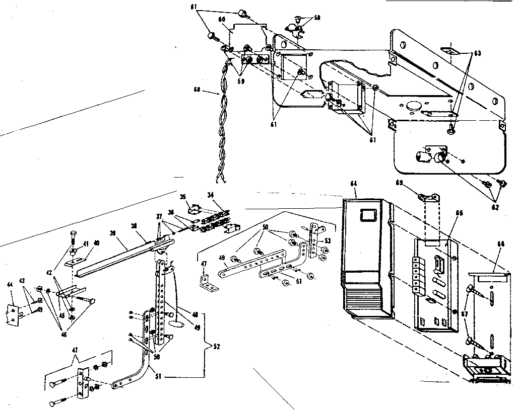 Craftsman 139656260 rail-chassis assembly model no. 139.656260 diagram