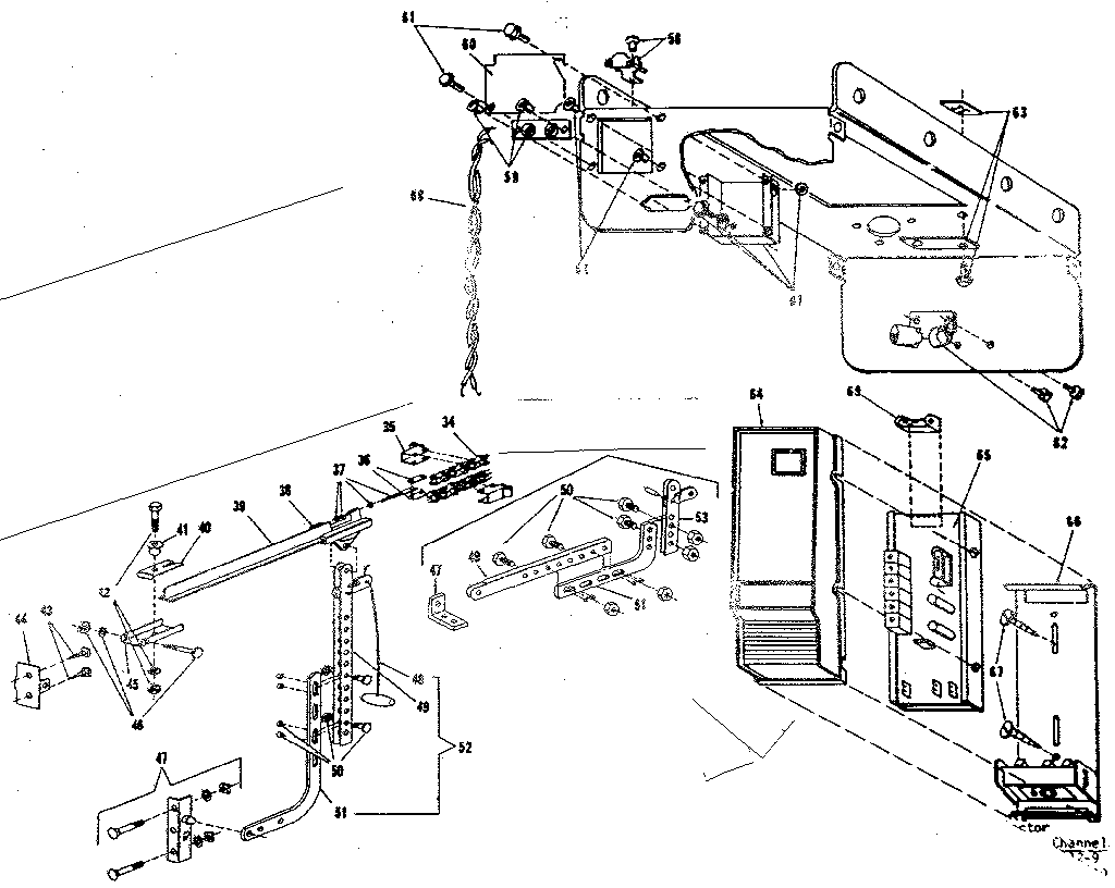 Craftsman 139656261 rail-chassis assembly model no. 139.656261 diagram