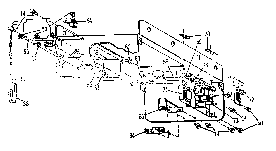 Craftsman 13967100 chassis assembly-model no. 139.67100 diagram