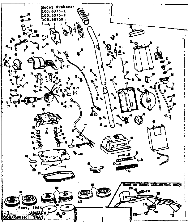Kenmore 1006075-1 floor polisher diagram