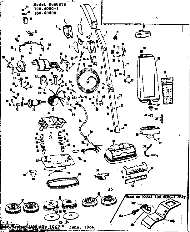Kenmore 10060800 floor polisher diagram
