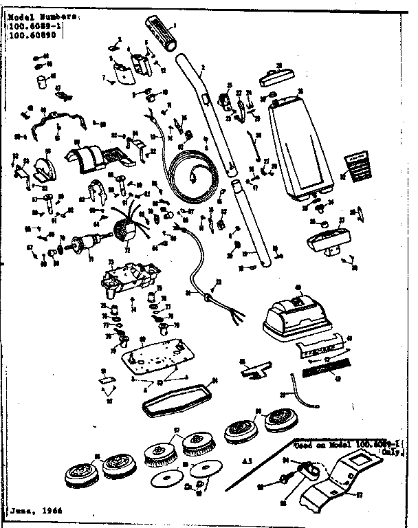 Kenmore 1006089-1 floor polisher diagram