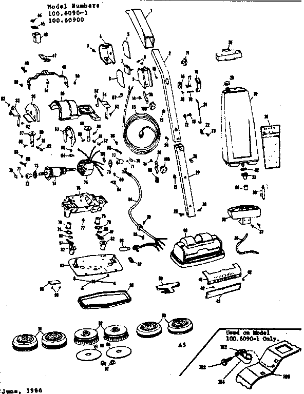 Kenmore 1006090-1 floor polisher diagram