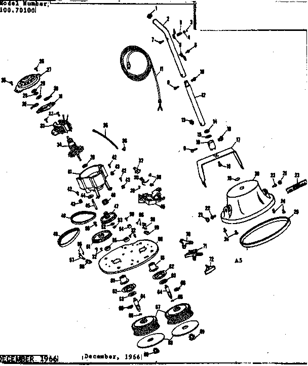 Kenmore 10070100 floor polisher diagram