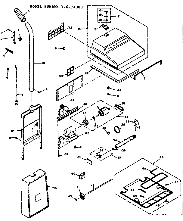 Kenmore 11674300 unit parts diagram