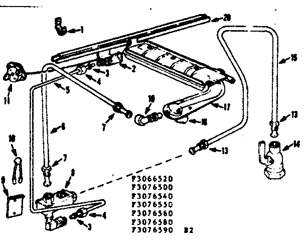 Kenmore 1033076540 burner section diagram
