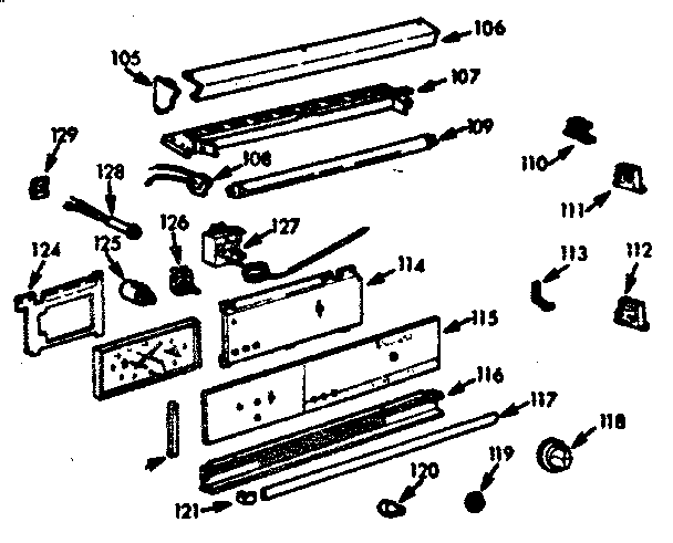 Kenmore 1033076540 control panel diagram