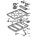Kenmore 1033156502 main top section diagram