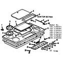Kenmore 1033196561 main top section diagram