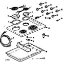 Kenmore 1034136580 counter top and element section diagram