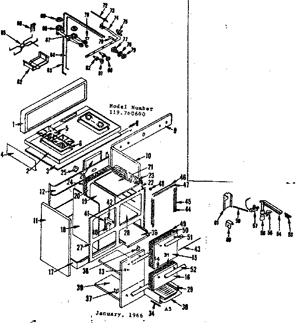 Kenmore 119760600 body section diagram