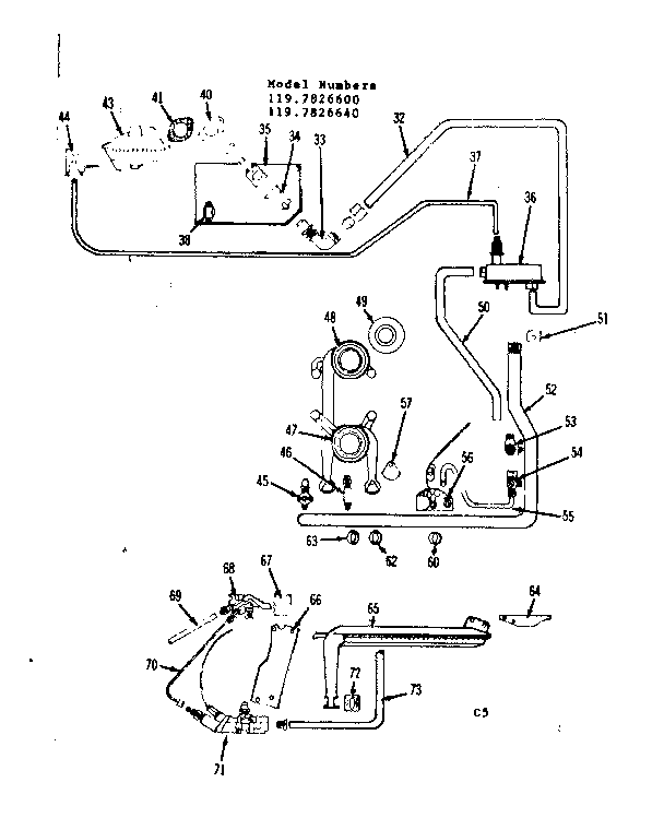 Kenmore 1197826600 heating assemblies diagram
