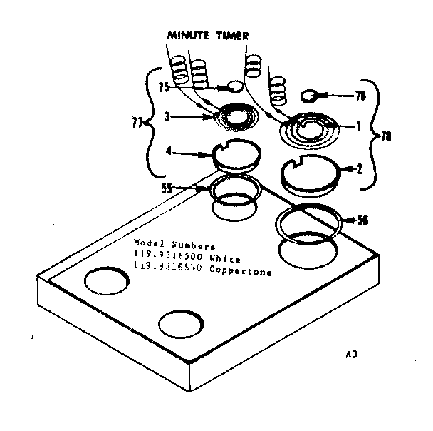 Kenmore 1199316540 minute timer diagram