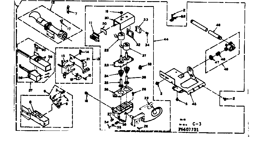 Kenmore 1106607701 burner assembly diagram